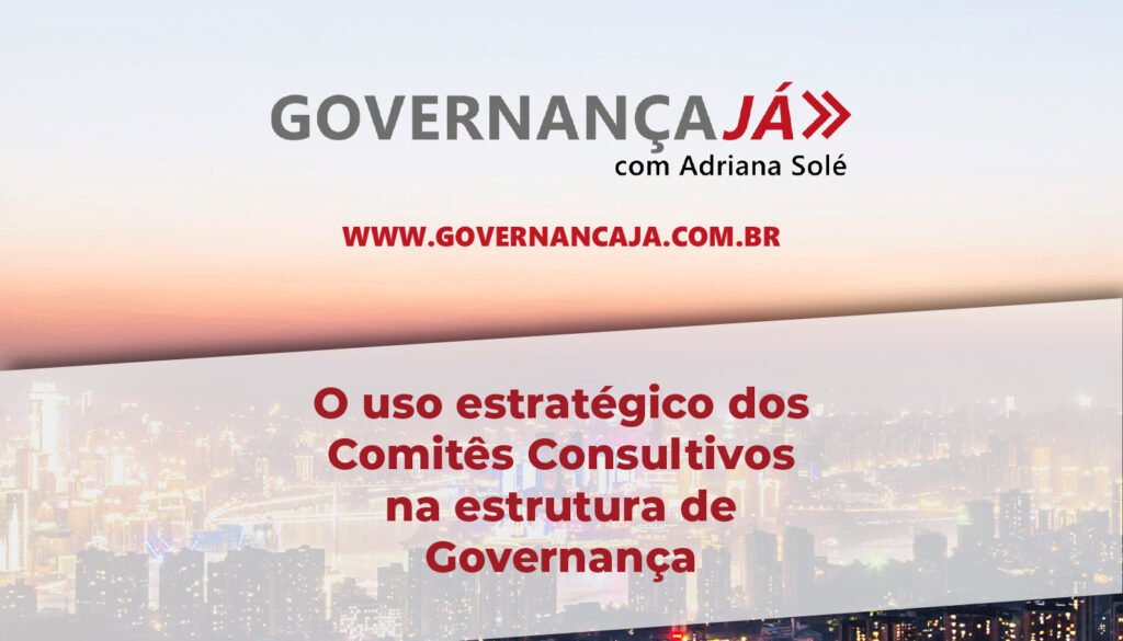 O uso estratégico dos Comitês Consultivos na estrutura de Governança O uso estratégico dos Comitês Consultivos na estrutura de Governança