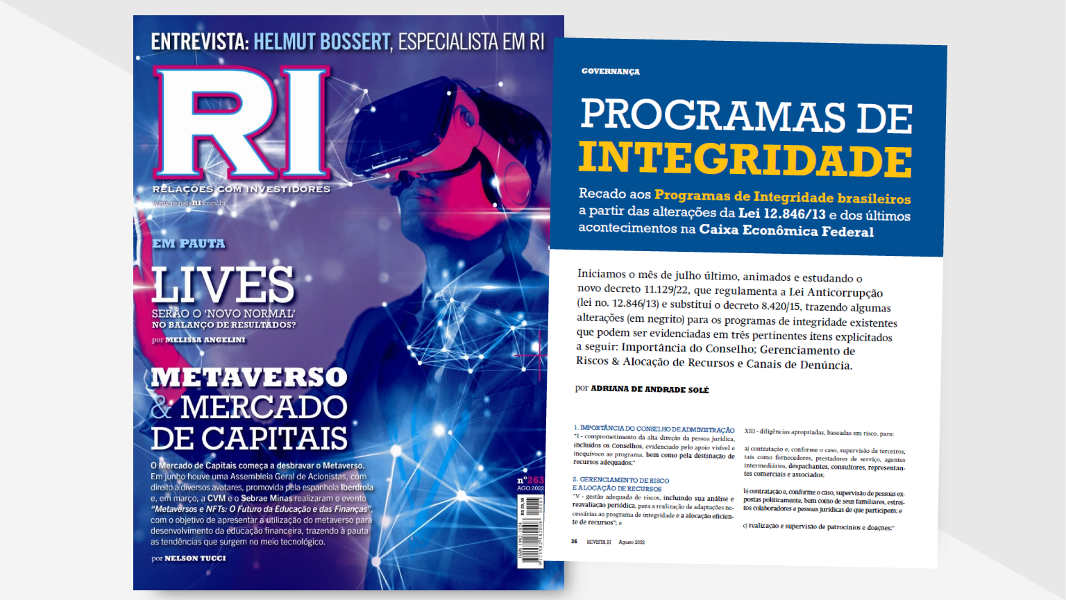 Artigo na revista RI: “Recado aos Programas de Integridade brasileiros a partir das alterações da Lei 12.846/13 e dos últimos acontecimentos na Caixa Econômica Federal”