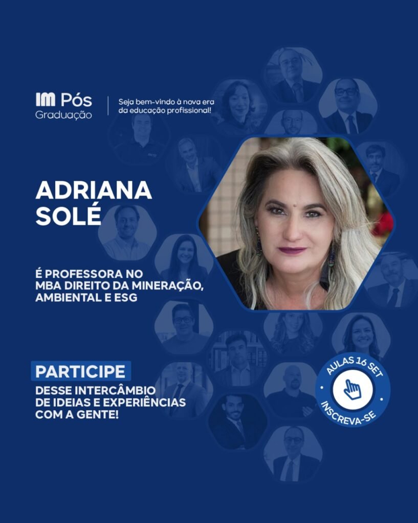 Honrada em participar do MBA em Direito da Mineração, Ambiental e ESG: confiram os diferenciais deste curso