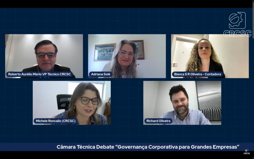 Conselho Regional de Contabilidade de Santa Catarina: Câmara Técnica Debate “Governança Corporativa para Grandes Empresas”